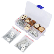 Doll Joints Kit with Rotatable Connectors, Split Pins for Teddy Bear Making Supplies Craft DIY Projects, Wood & Metal Movable Joint Set for Doll