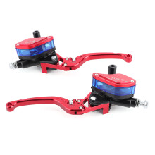 Motorcycle Brake Clutch Lever Set, Universal Replacement 7/8" 22mm Handlebar Brake Master Cylinder Reservoir Levers for Harley Honda Kawasaki Suzuki