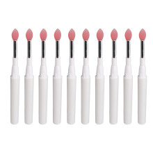 Make-up-Pinselset, tragbarer Lippenstiftapplikator, hautfreundliches, hochwertiges Silikon, 10-teilig