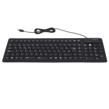 Tastiera in silicone con funzione di digitazione silenziosa per PC, design pieghevole e portatile, layout spagnolo a 105 tasti, comoda connessione,
