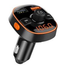Bass Boost FM-sender radiomodtager, hurtigopladningsadapter til bilen, dobbelt mikrofon, støjreduktion, indbygget mikrofon, musikstereoafspiller,