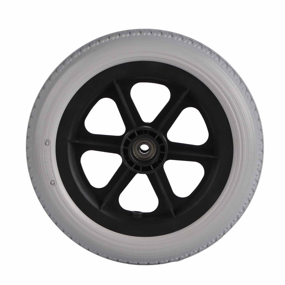 Manual Wheelchair Accessory, Non Slip Polyurethane Tire Promises Firm Grip, Anti Wear Design Offers Longevity, Quick Fix for Mobility Devices (12In)