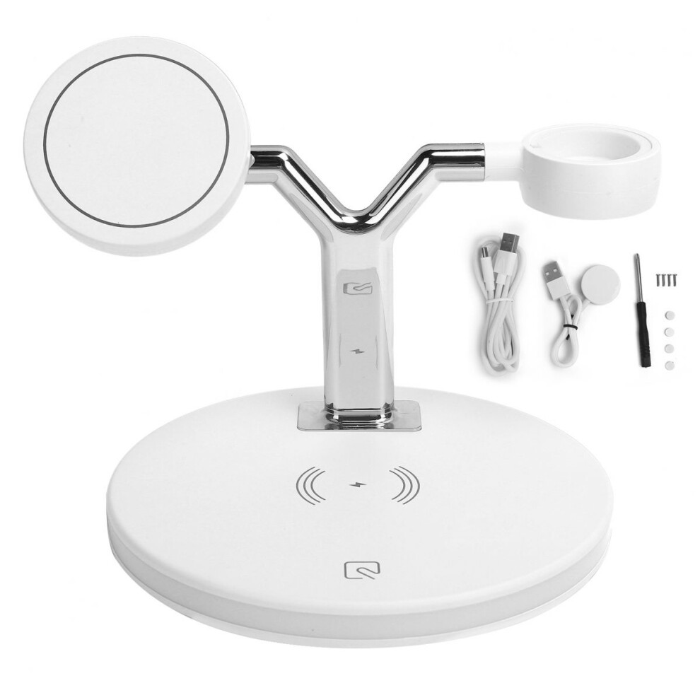 Magnetic Alignment Wireless Charging Station, Fast Charger For Mobile Phones Watches And Earphones, All-In-One Solution Ergonomic Design With Ambient 9004841775517