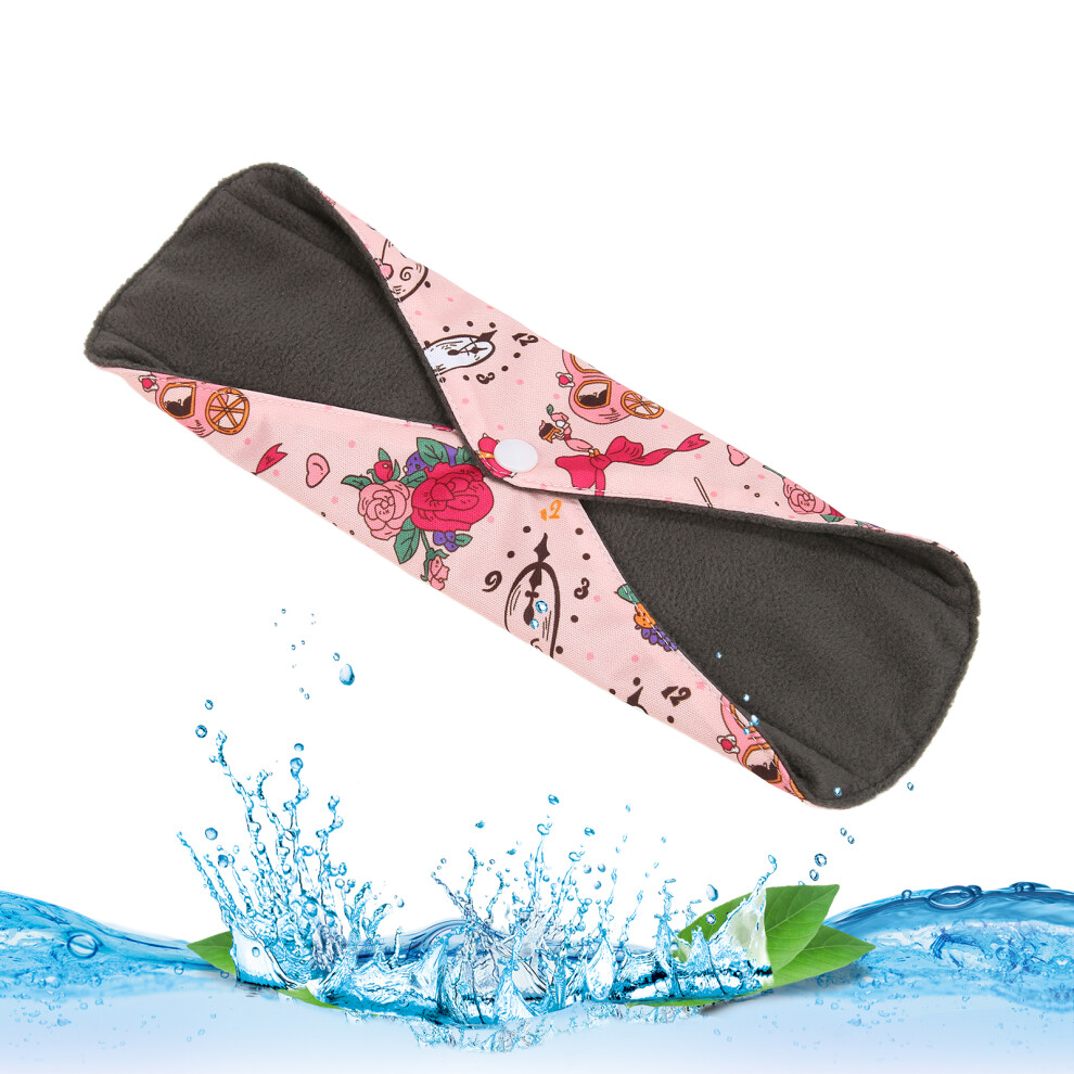 2Pcs Bamboo Charcoal Reusable Menstrual Pads 18x25cm Skin-Friendly