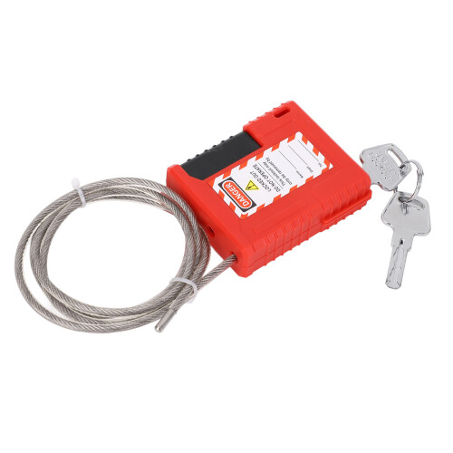 Lockout-Tagout-Kabelschloss, Edelstahl, 1