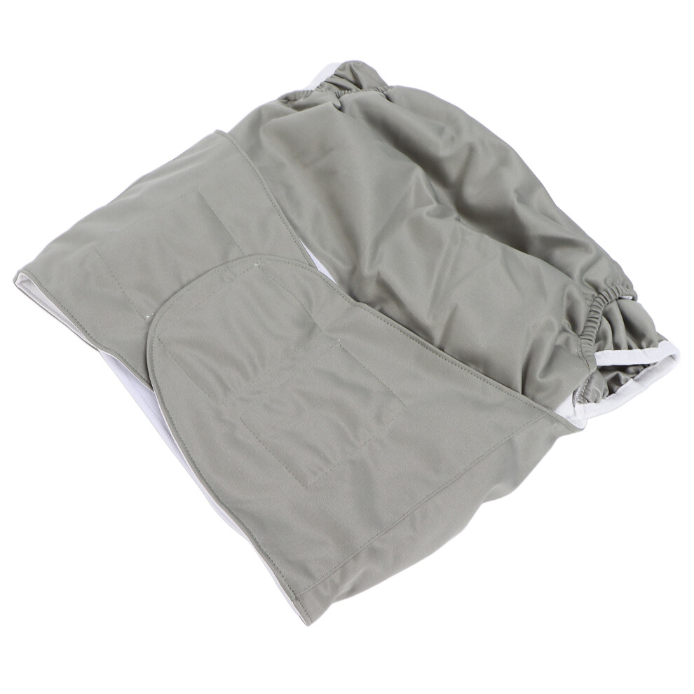 Gray Large Reusable Cloth Diaper For Elderly Washable Incontinence Nappy Adult