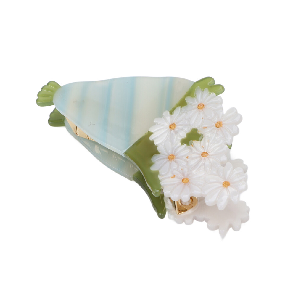 Unisex Elegant Flower Shape Hair Claw Clip For Women, Acetate, Stylish Accessories