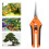 Spring Loaded Stainless Steel Garden Shears 6.5in Orange Pruning Scissors 12