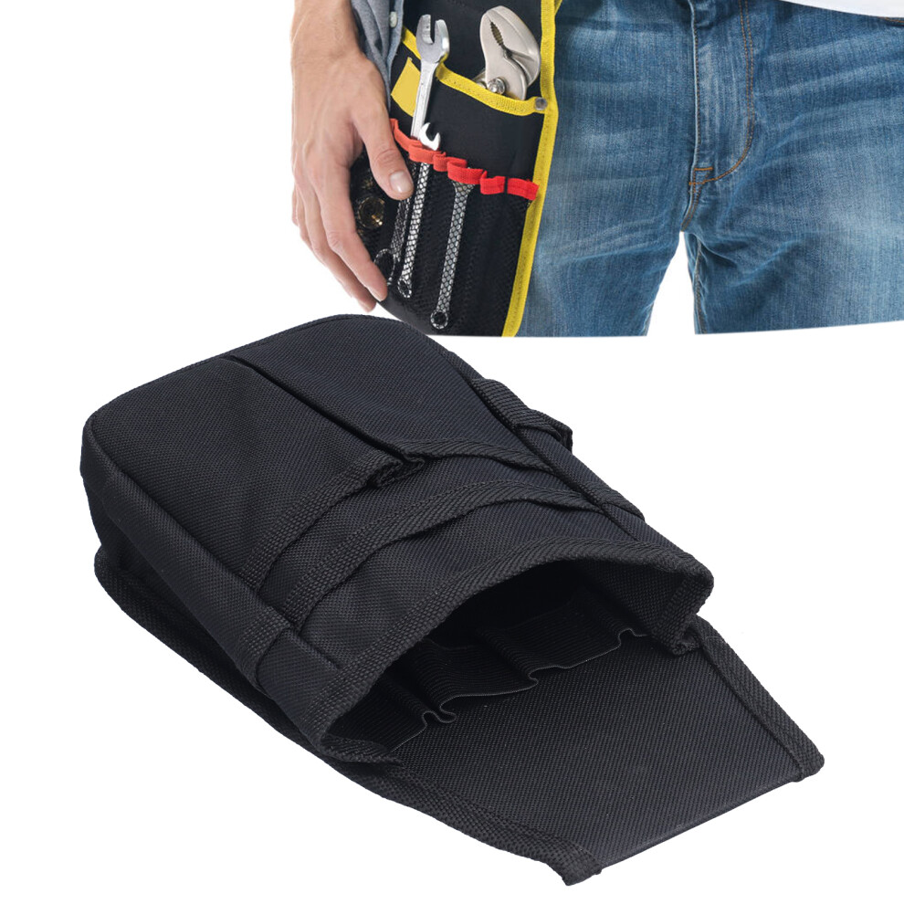 600D Oxford Cloth Waist Tool Pouch, Black, 25X15cm Storage Bag 7631376712995