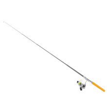 Tragbares Mini-Stift-Form Angelruten-Set mit Rolle, Gold