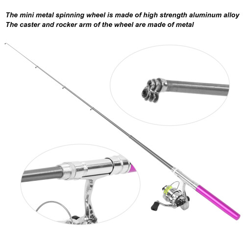 Lila Mini-Stiftform Angelausrüstung, 94cm, 1-3kg 2