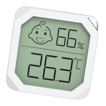 Environment Monitor Realtime Temperature and Humidity Small ABS Housing White Climate Control for Pet Cage Hygrometer