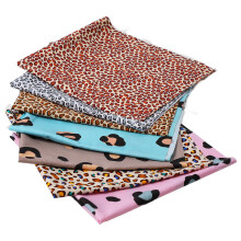 Leopard Print Fabric 19.7in Wide Soft Breathable Woven Craft Material