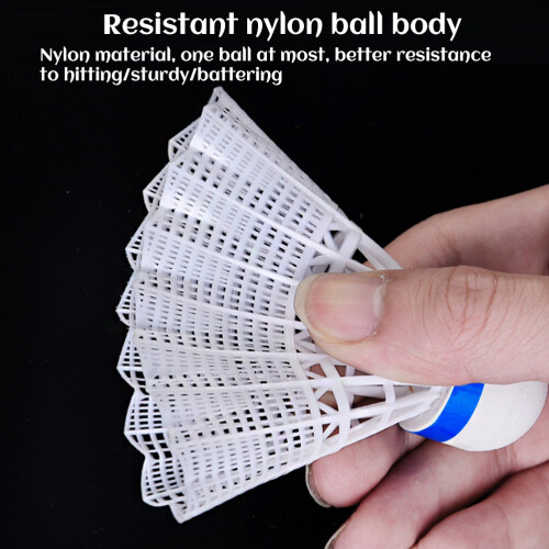 12 Nylon Shuttlecocks Offering Stability for All Skill Levels