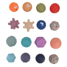 Easy Grip Teething Toy, Baby Teething Toy with Vibrant Colours and Textured Surface for Sensory Development, Soft Massaging Teether for Oral Motor