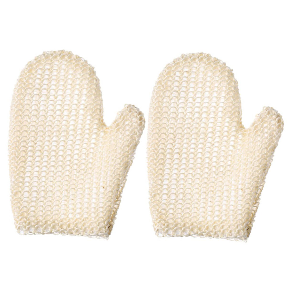Exfoliating Massage Gloves 2Piece Set Honeycomb Body Scrubber Deep Cleansing Bath Scrubbing Mitts Promotes Circulation