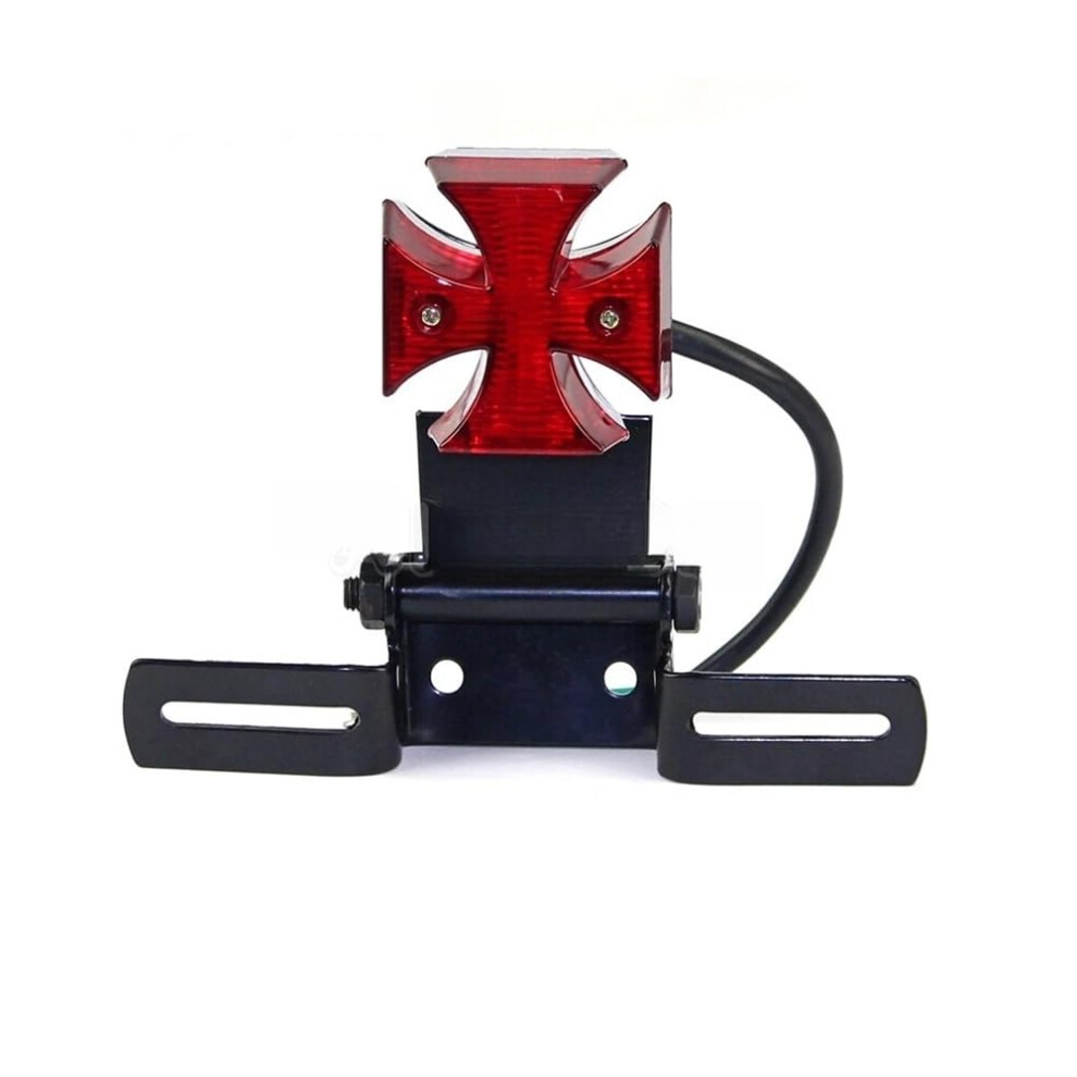Universal Motorcycle Led Brake Tail With License Plate Bracket For Chopper Bobber Light 9187378504642