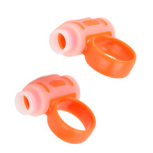 Orange White Silicone Drum Stick Aid with Finger Control Clip for Beginners