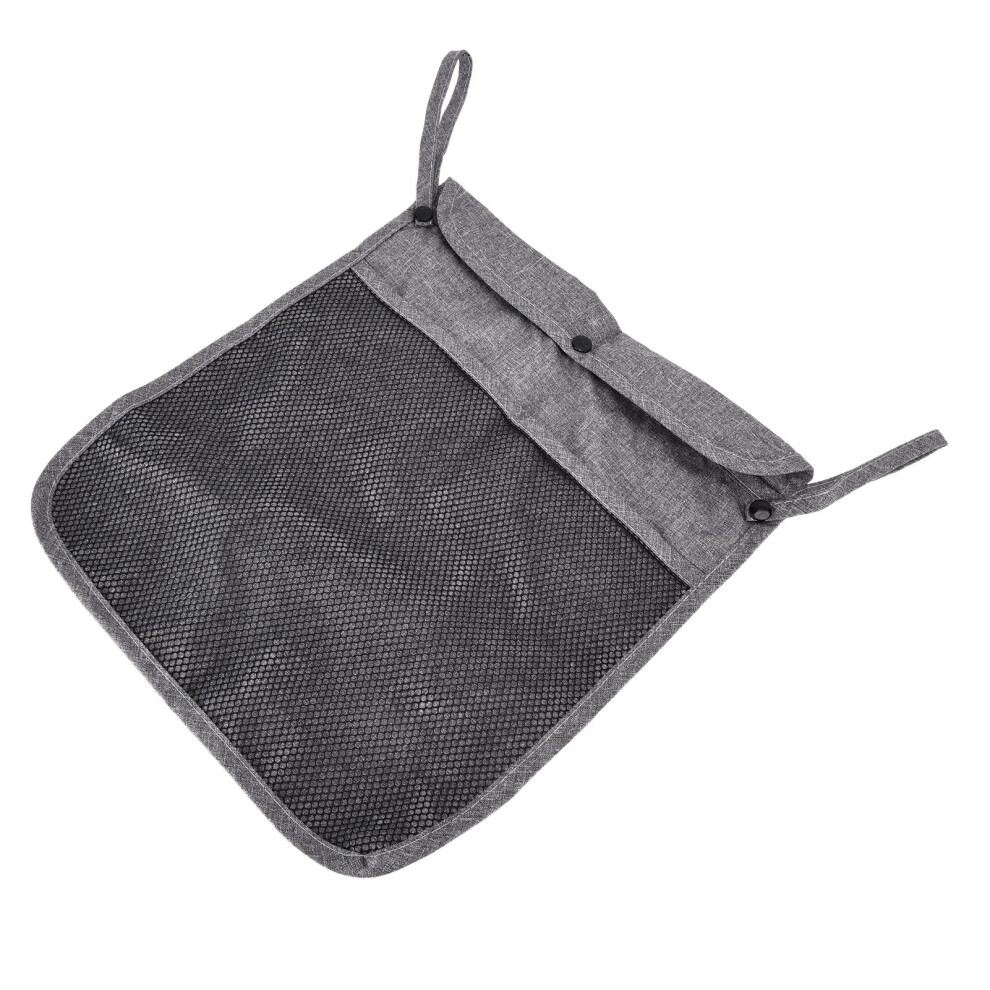 Multifunctional Baby Stroller Organizer Linen Hanging Bag Grey