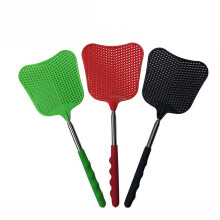 Fly Swatter Heavy Duty, Telescopic Fly Swatters with Extendable Steel Bar Handle, Non-Slip Handle for Indoor Mosquito Killer and Manual Bugs Killer