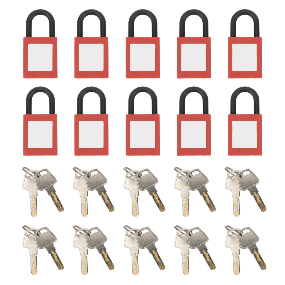 Safety Locks For Lockout Tagout, Osha Compliant Padlocks With Nonconductive Nylon Body, Keyed Different Lock Out Tag Out Locks With Writable Tags, 9358999831411