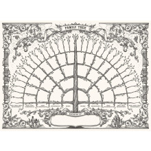 Family Tree Chart - Fillable 6 Generation Genealogy Poster - Blank Ancestry Chart 18"x24" for Family History Research