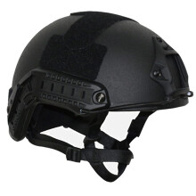 Level IIIA PE FAST Combat Tactical Ballistic Helmet 1.4KG Black Medium Size Military Grade Bulletproof Protection
