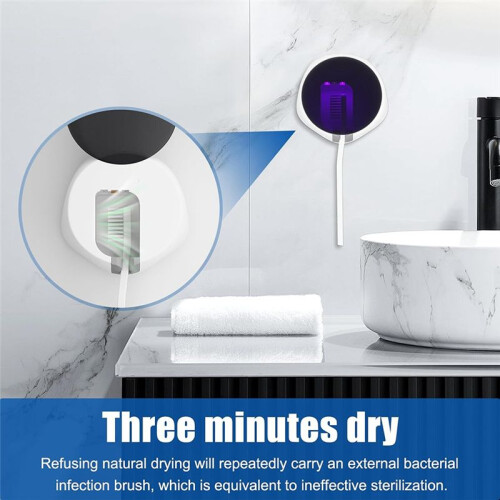 Toothbrush Case Sterilizer, Portable Sterilizer with Fan Drying Function, Suitable for All Toothbrushes 2