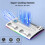 Charging Stand, Multifunctional LED Cooling Stand with Charging Station, 2 Controllers for PS5 PS5 SLIM Console White 7