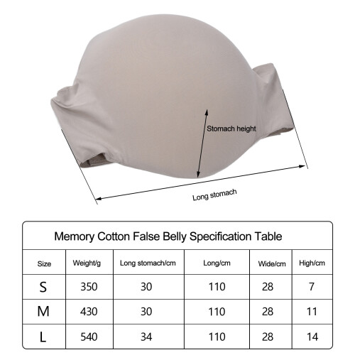 Hautfarbene Simulations-Pregnancybauch, Memory-Schaum, Leicht, Größe S-L 1