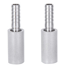 Aeration Stone for Brewing Applications, 0.5μm Diffusion Stone with 1/4 Inch Barb, Stainless Steel Carbonating Stone for Quick Carbonation and Fine