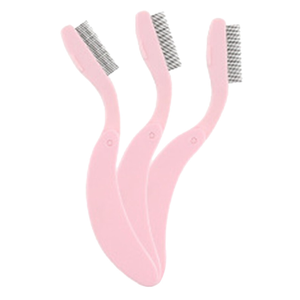 Eyelash Combs with Metal Teeth, Foldable Design Mascara Separator Tool for Defined Lashes and Eyebrows, Stainless Steel Teeth Eyebrow Comb