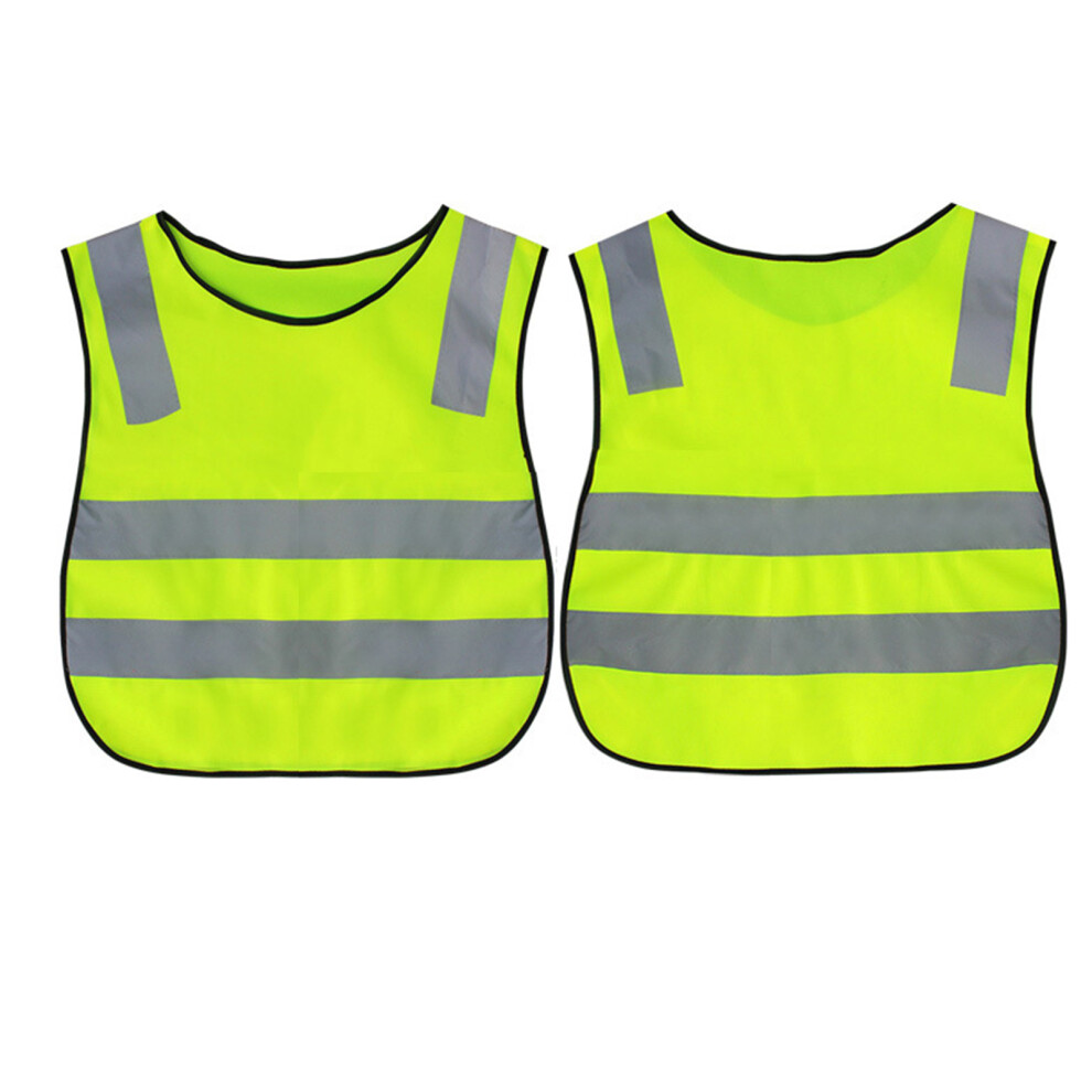High Visibility Vest For Kids, Reflective Trim Safety Gear With Fluorescent Yellow Vest Construction, Child Safety Vest For Walking Biking Hiking In 9009791612585