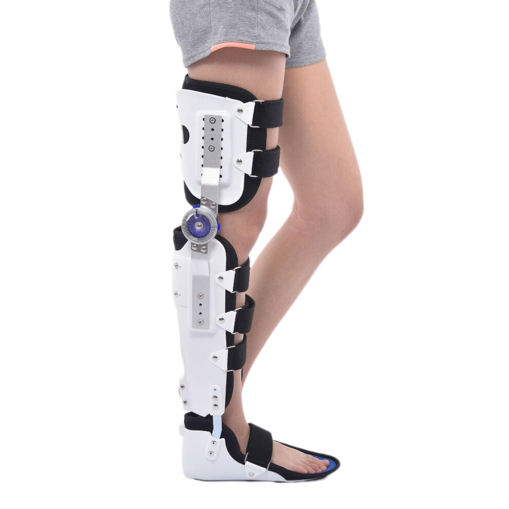 Knee Orthosis Leg Brace with Adjustable Hinged Support for ACL PCL MCL, Aluminum Frame, Right