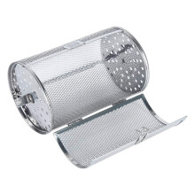 Stainless Steel Rotisserie Basket 360 Rotation for Coffee Beans Nuts Fits Oven Rod 140x230mm