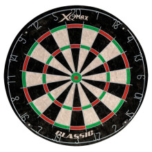 Dartboard Starter Set Classic with Steel Tip Darts, Bristle Material, 18-Inch Size, and Wall Mounting Accessories