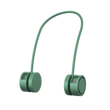 Neck Fan Neckband with Essential Oil Diffuser, Adjustable Portable Aroma Cooling Device for Hot Weather, Green