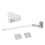 Hanging Golf Toilet Brush, Long Handle, White, 415mm 2
