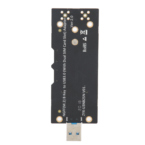 Προσαρμογέας M.2 σε USB 3.0 με υποστήριξη μονάδας 3G4G5G, διπλή υποδοχή κάρτας Nano SIM για 1