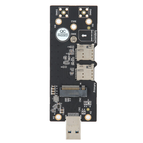 Προσαρμογέας M.2 σε USB 3.0 με υποστήριξη μονάδας 3G4G5G, διπλή υποδοχή κάρτας Nano SIM για 2