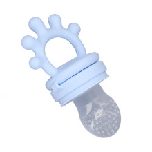Mangia ciuccio in silicone per neonati, giocattolo da dentizione, azzurro chiaro, 1,7 oz