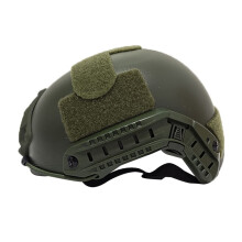 Military Tactical Helmet Airsoft Paintball Protective Velcro And Sliding Rail One Size Army Green