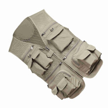 Atmungsaktive Netz-Fischerschutzweste mit Reißverschlusstaschen für Outdoor-Aktivitäten, XL-5XL, Schwarz/Grün/Khaki