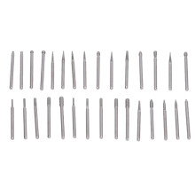 30 Stück Schleifköpfe Set aus Sandpapier, 45 mm, kugelförmig, konisch, flach, silber