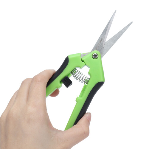 6.5in Spring Load Garden Shears with Comfortable Grip, Green 2