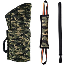 Dog Bite Training Sleeves Professional Arm Sleeve With Whip Agitation Stick Durable Arm Protector Training Equipment