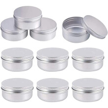 Boîtes en aluminium de haute qualité, boîtes métalliques argentées vides avec fermeture à vis, polyvalentes pour les voyages et le rangement,