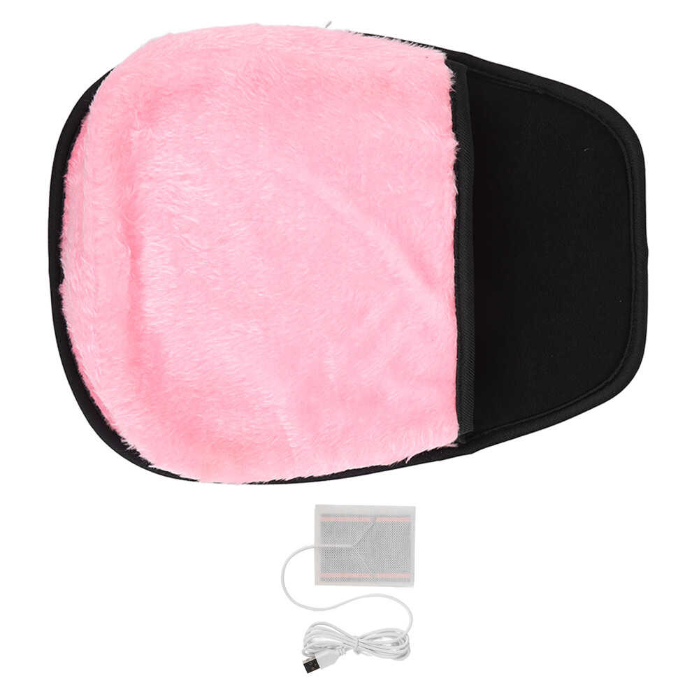 Men's Pink Usb Heated Mouse Pad Hand Warmer With Wrist Support - Plush