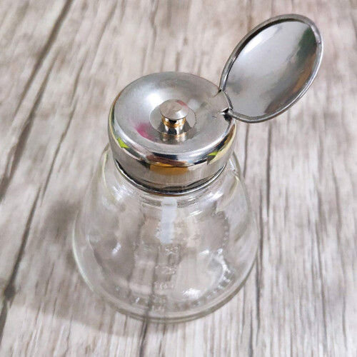 Empty Nail Polish Makeup Remover Pump Dispenser Glass Push Down Press Bottle 2