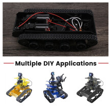 Rc Tanque Robô Robô Inteligente Kit Chassi de Carro Rastreador de Borracha para  130 Motor DIY Robô Brinquedos para CriançAs